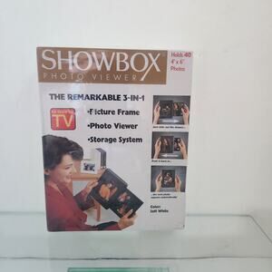 Holson Showbox portable Picture system 3.5x5 photos in Soft white factory sealed